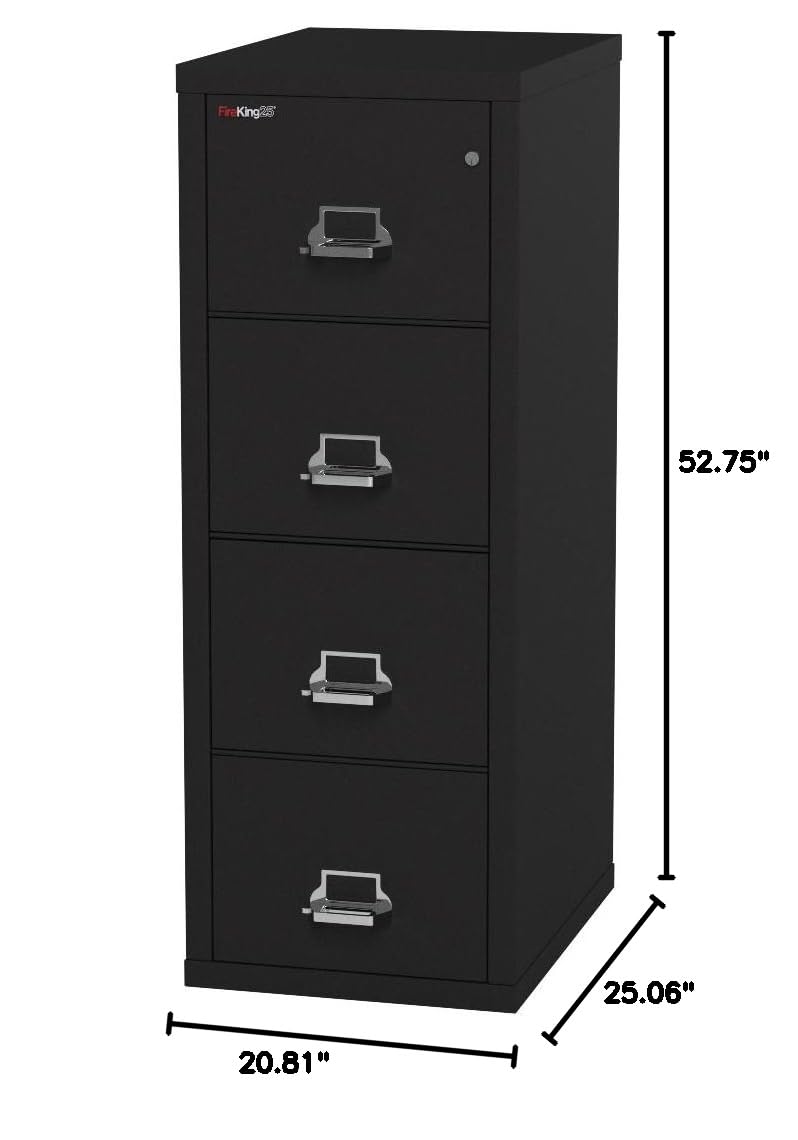Black 4 Drawer Legal Fire Rated File Cabinet T779022