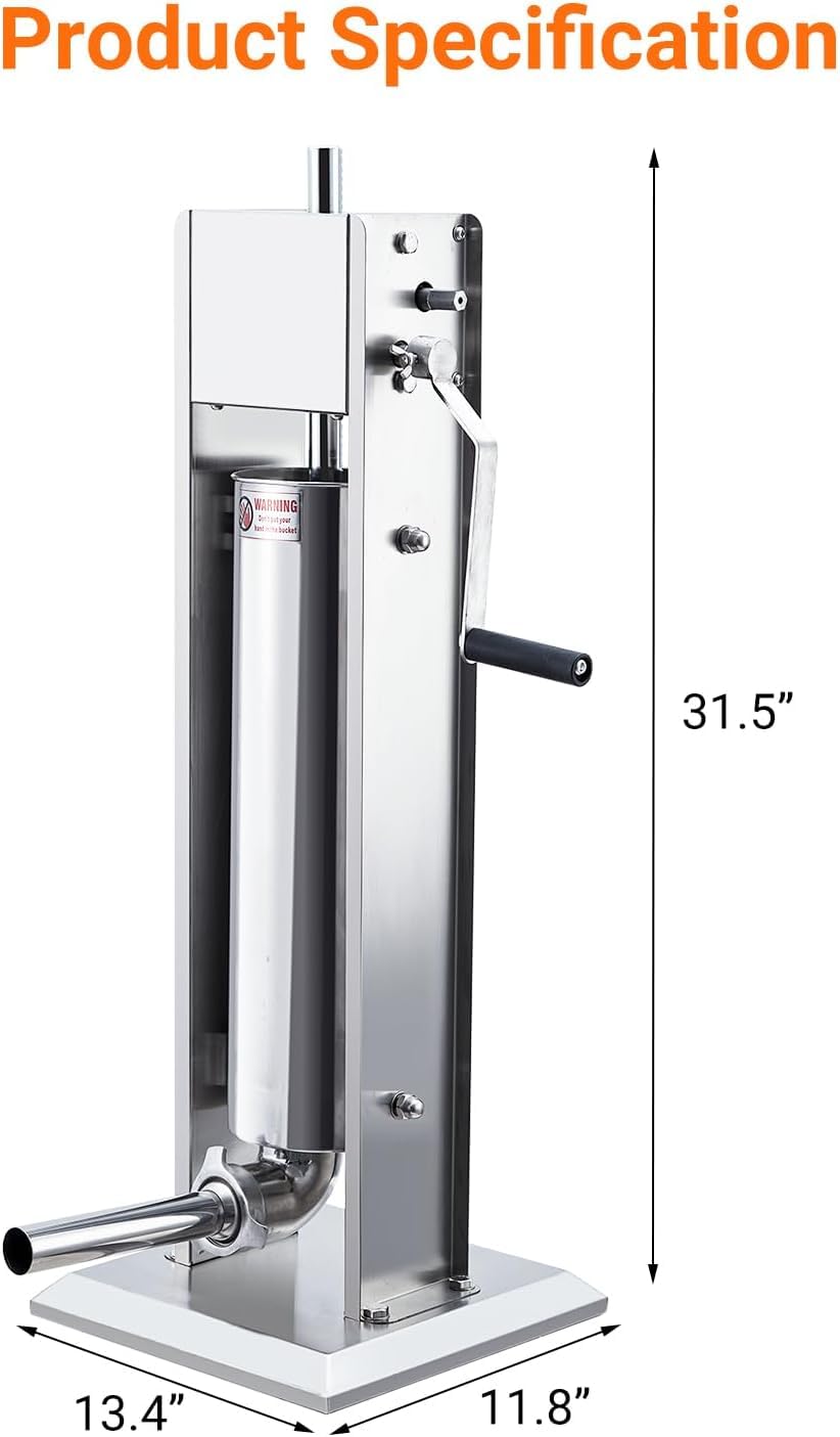 15L Sausage Stuffer with 5 Stainless Steel Tubes R842