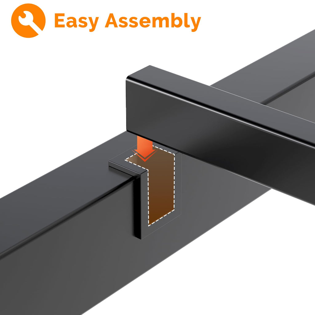 Twin Bed Frame Set of 2 with LED Headboard and USB Charging Station Y124202