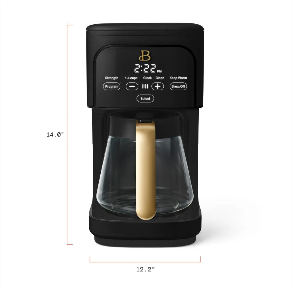 12 Cup Programmable Coffee Maker with Glass Carafe and Reusable Filter B414