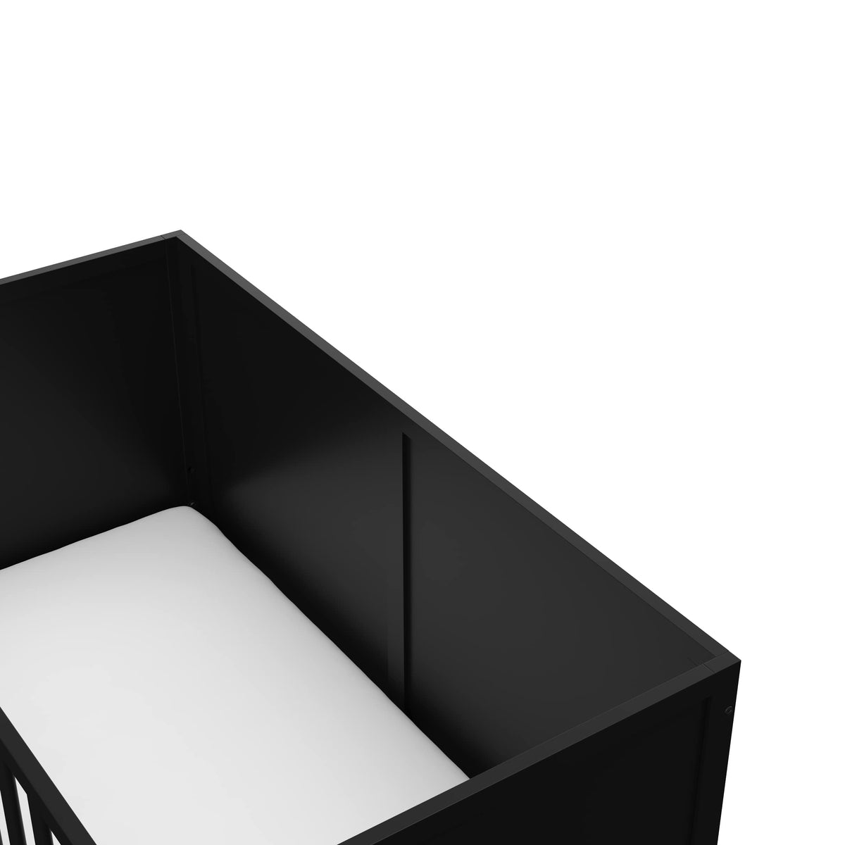 Black Crib and Mattress U402