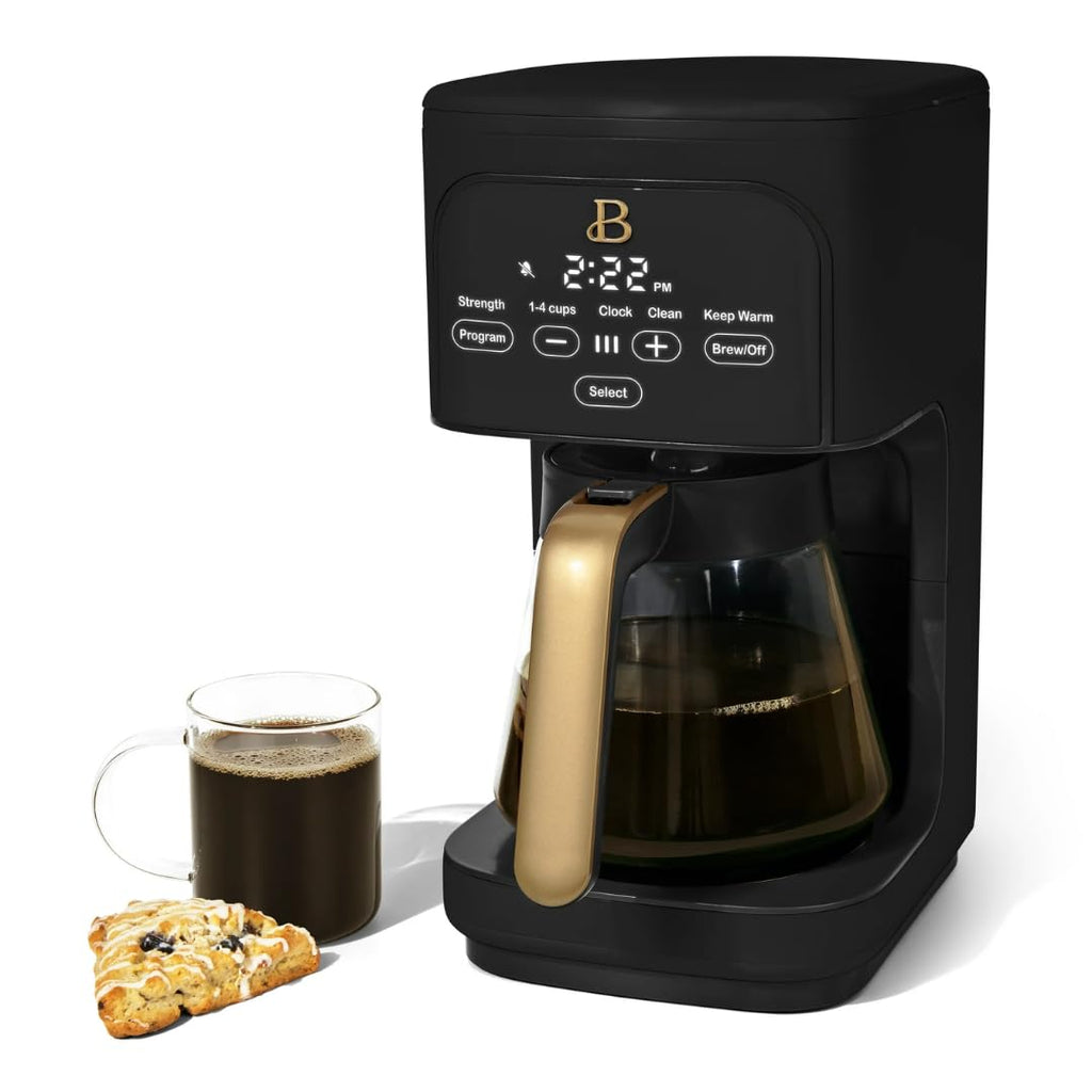 12 Cup Programmable Coffee Maker with Glass Carafe and Reusable Filter B414