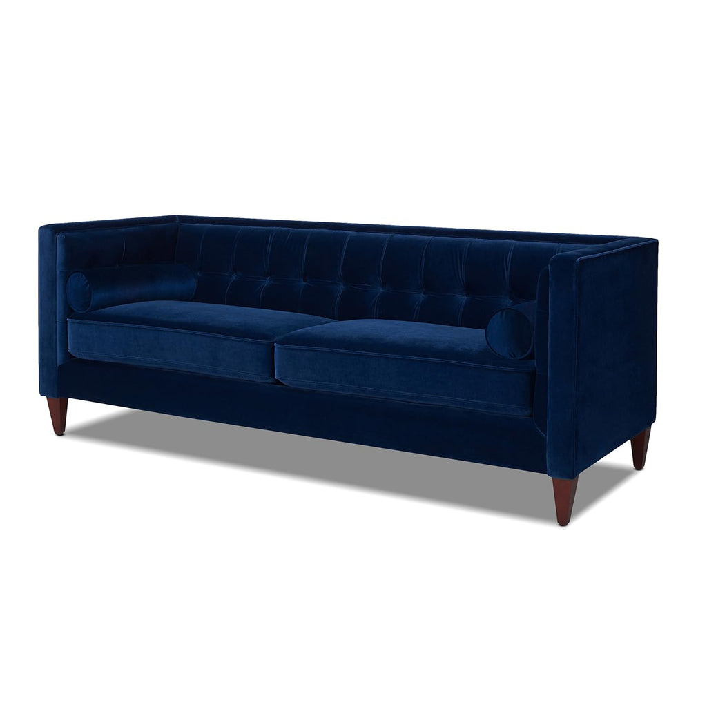 Navy Blue Velvet Tufted Sofa Z9932
