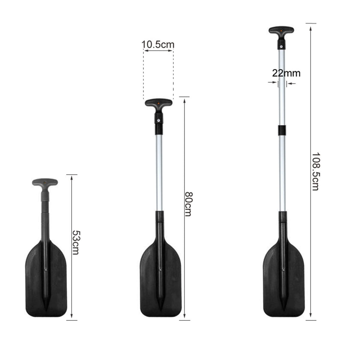 Adjustable Aluminum Alloy Telescopic Kayak Paddle A3834