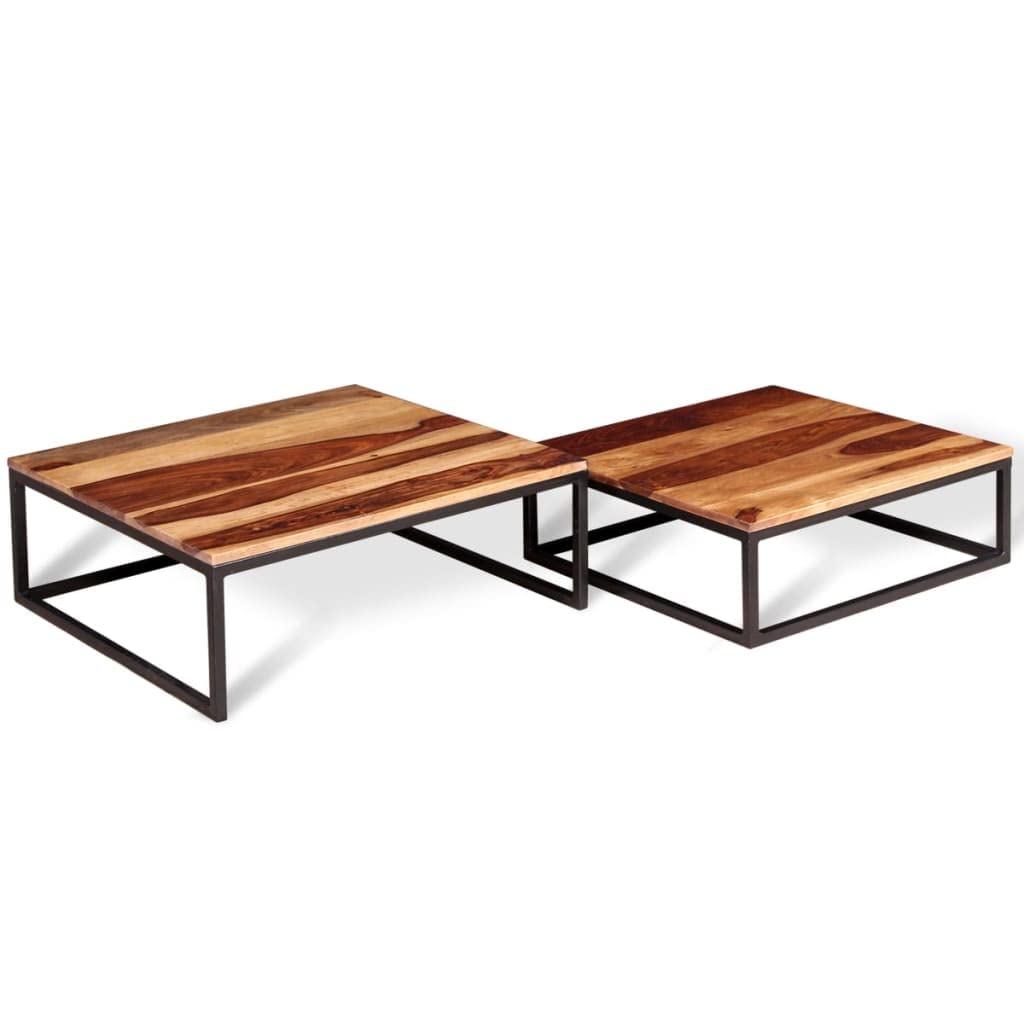 Solid Sheesham Wood Nesting Coffee Table Set M428