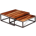 Solid Sheesham Wood Nesting Coffee Table Set M428