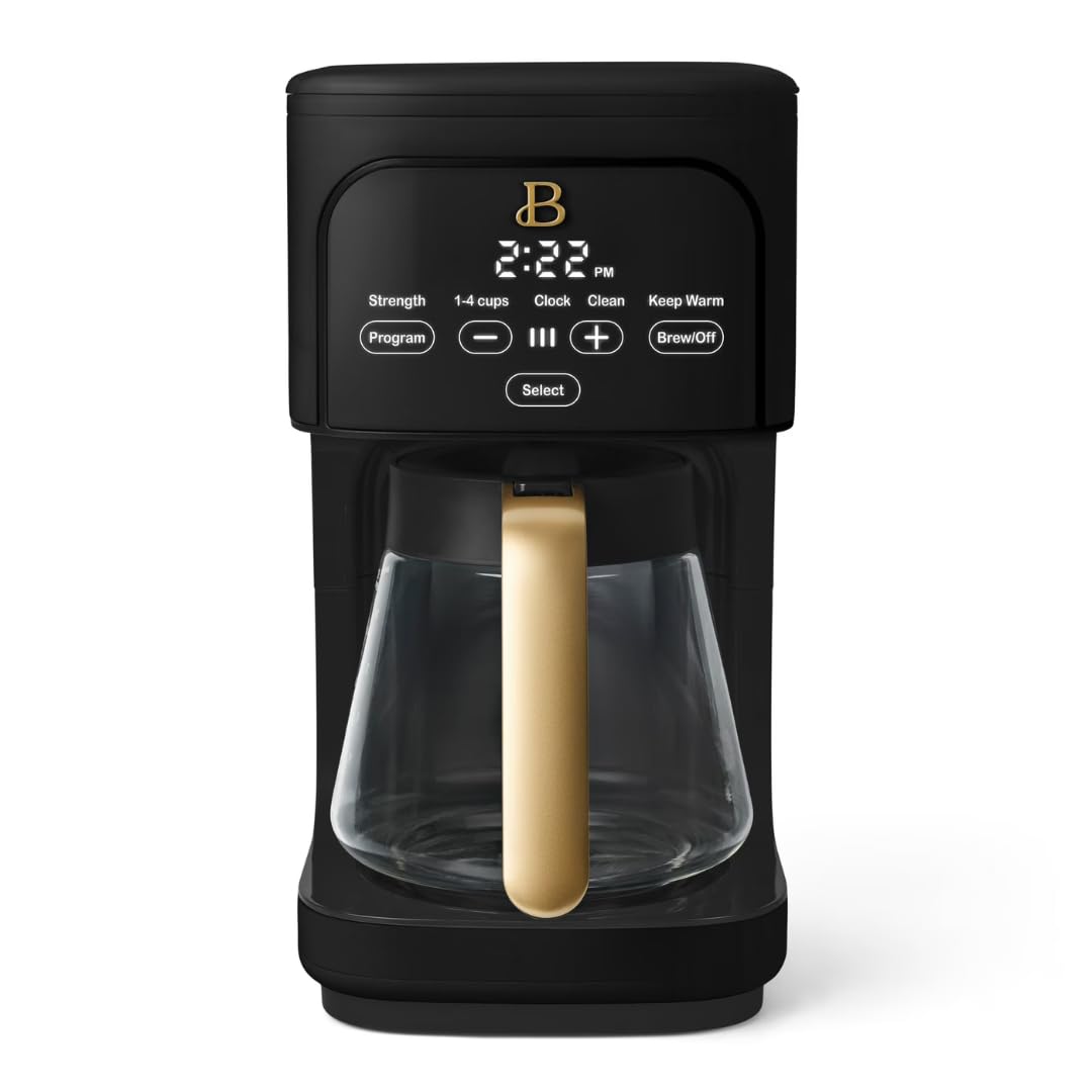 12 Cup Programmable Coffee Maker with Glass Carafe and Reusable Filter B414