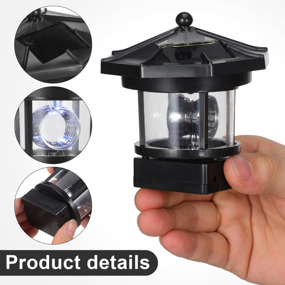 Solar LED Lighthouse Waterproof Garden Lights U25659