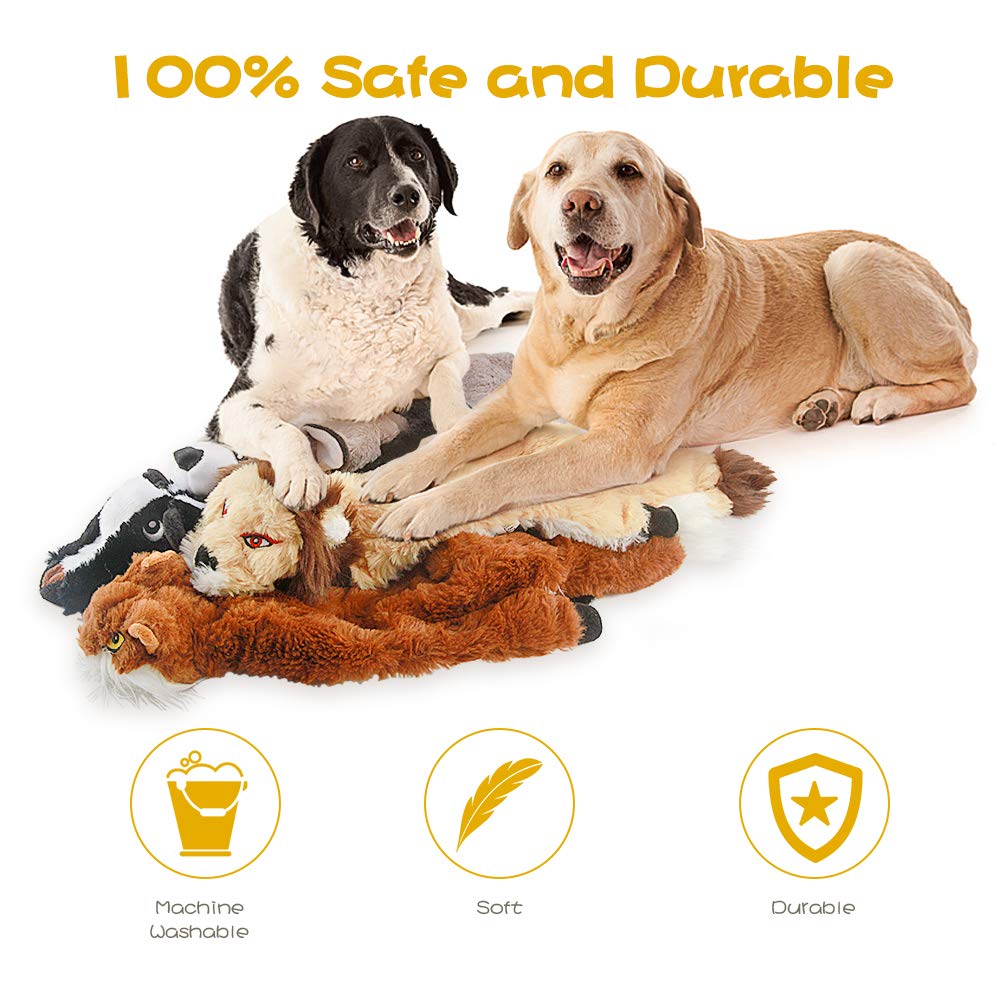 Dog Squeaky Chew Toys No Stuffing Soft Plush O6577
