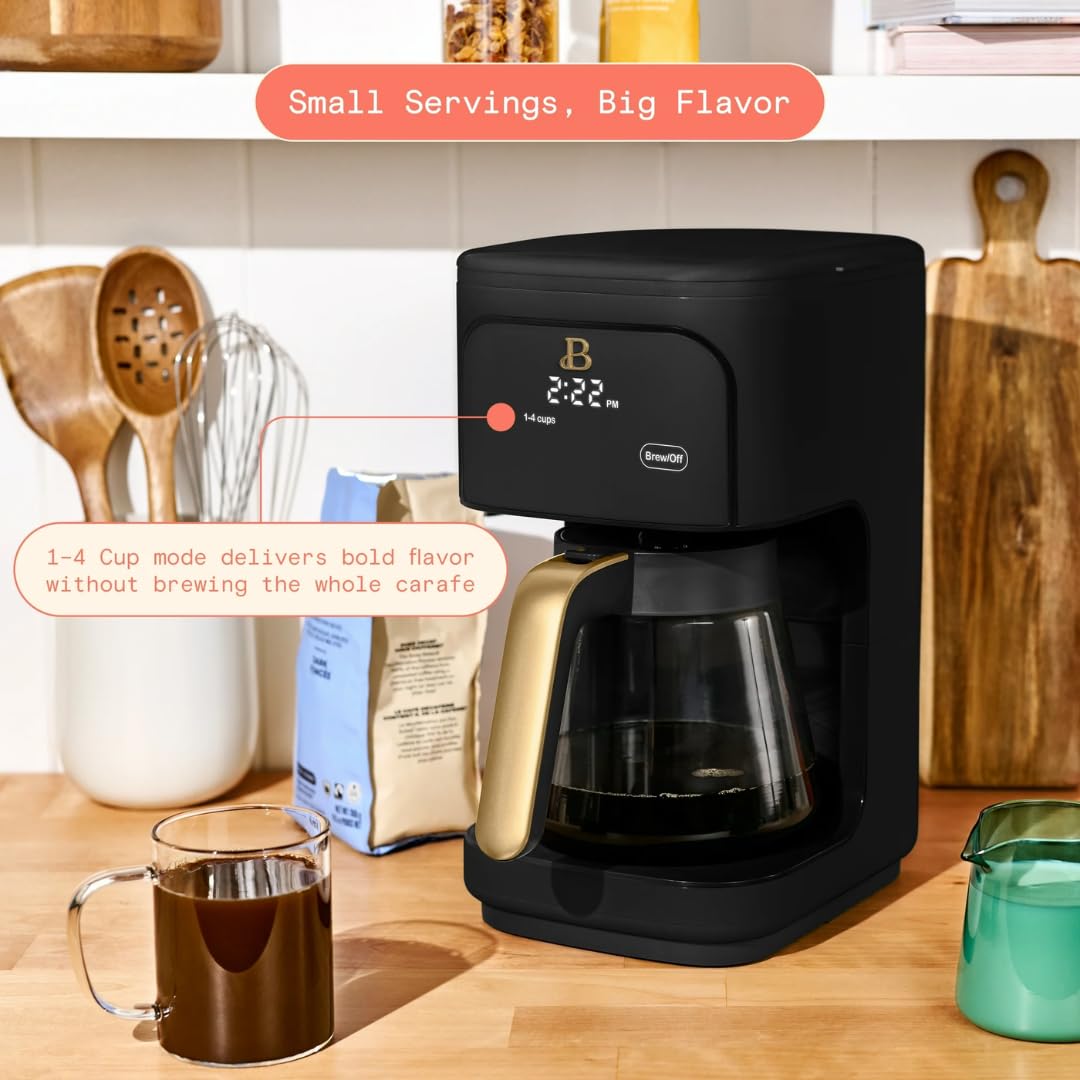 12 Cup Programmable Coffee Maker with Glass Carafe and Reusable Filter B414