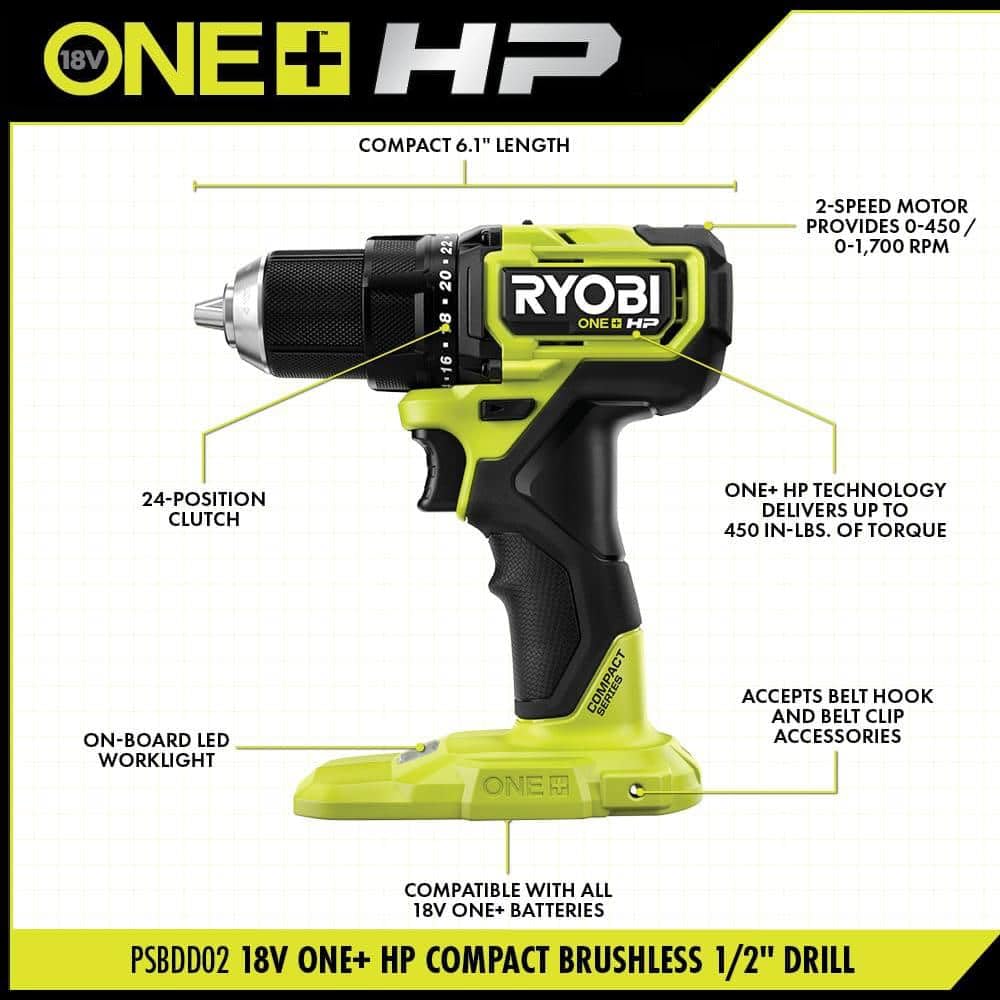 18V Brushless Cordless Compact 2-Tool Combo Kit with Drill/Driver X76918