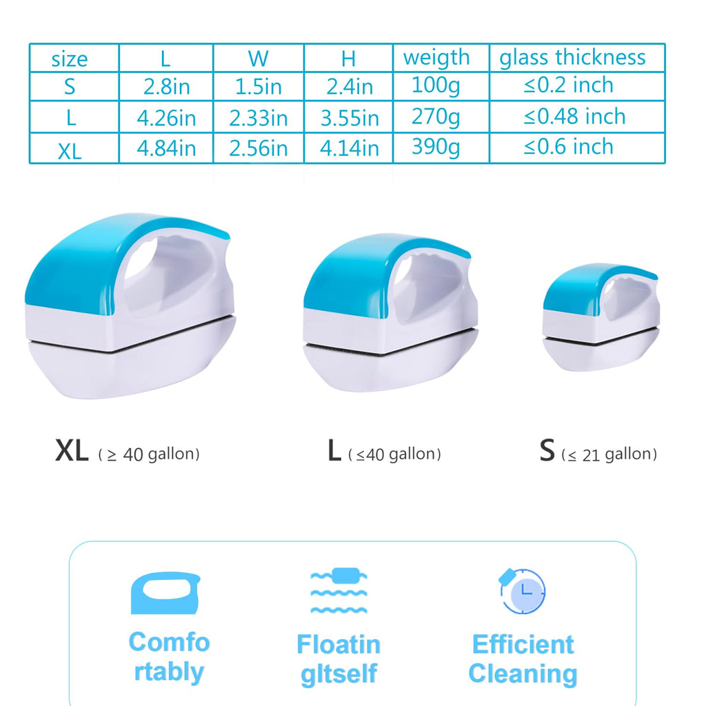 Magnetic Aquarium Glass Cleaner Scrubber M60158