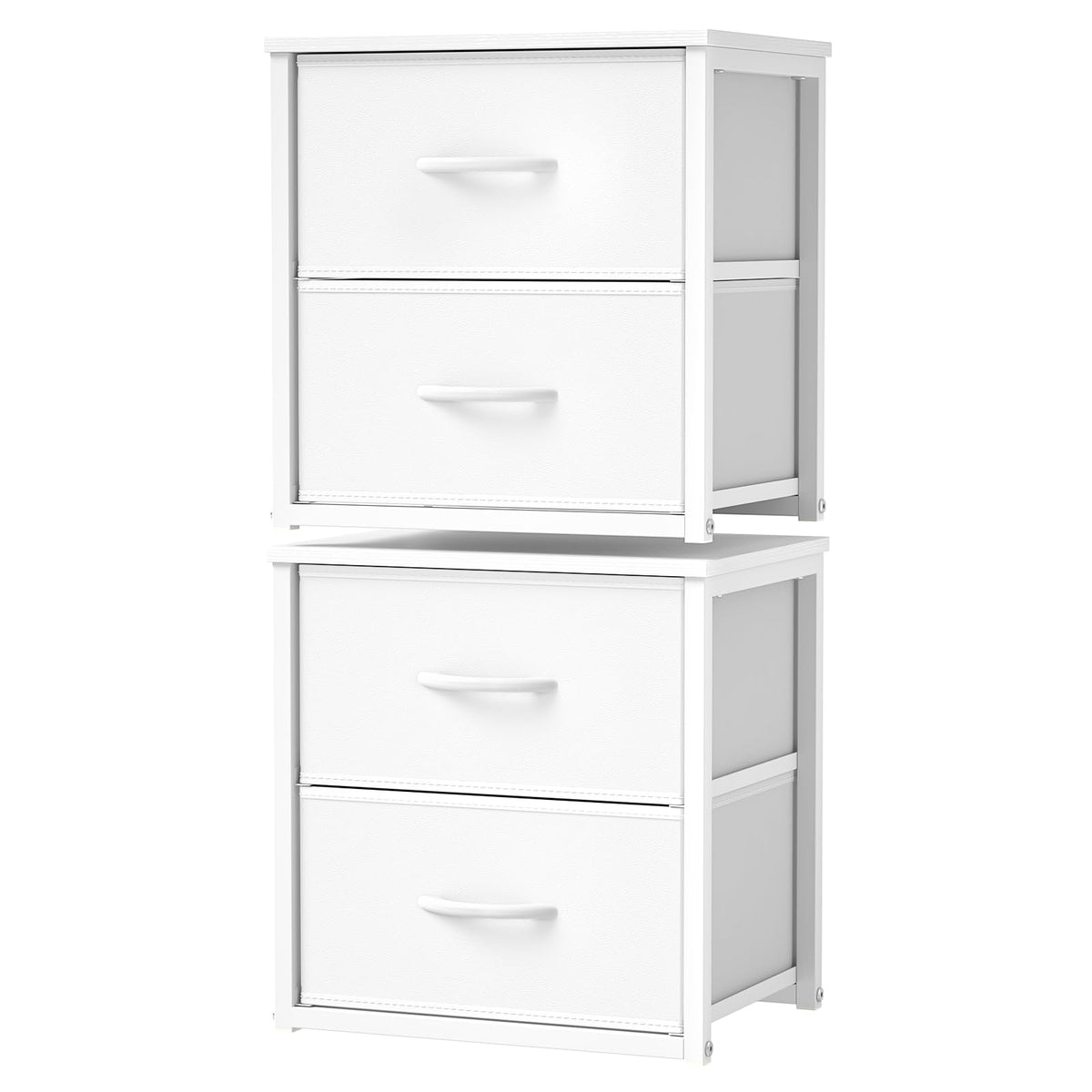 White 2-Pack Stackable Storage Drawers Y797070