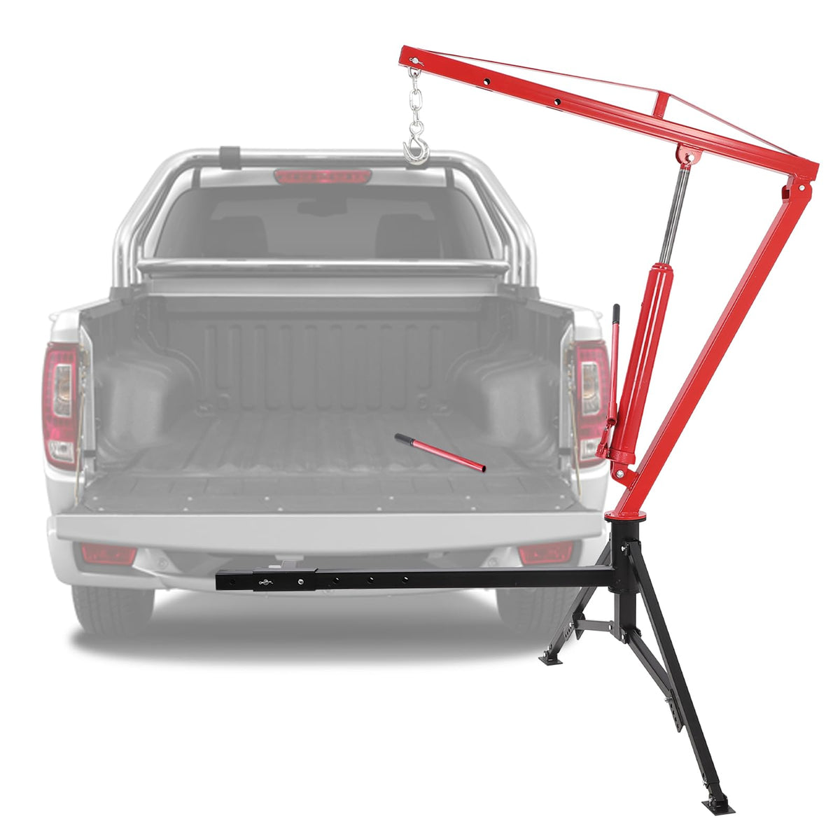 Hydraulic Pickup Truck Crane 1000 Lbs 360° Swivel Hitch Mounted L7772