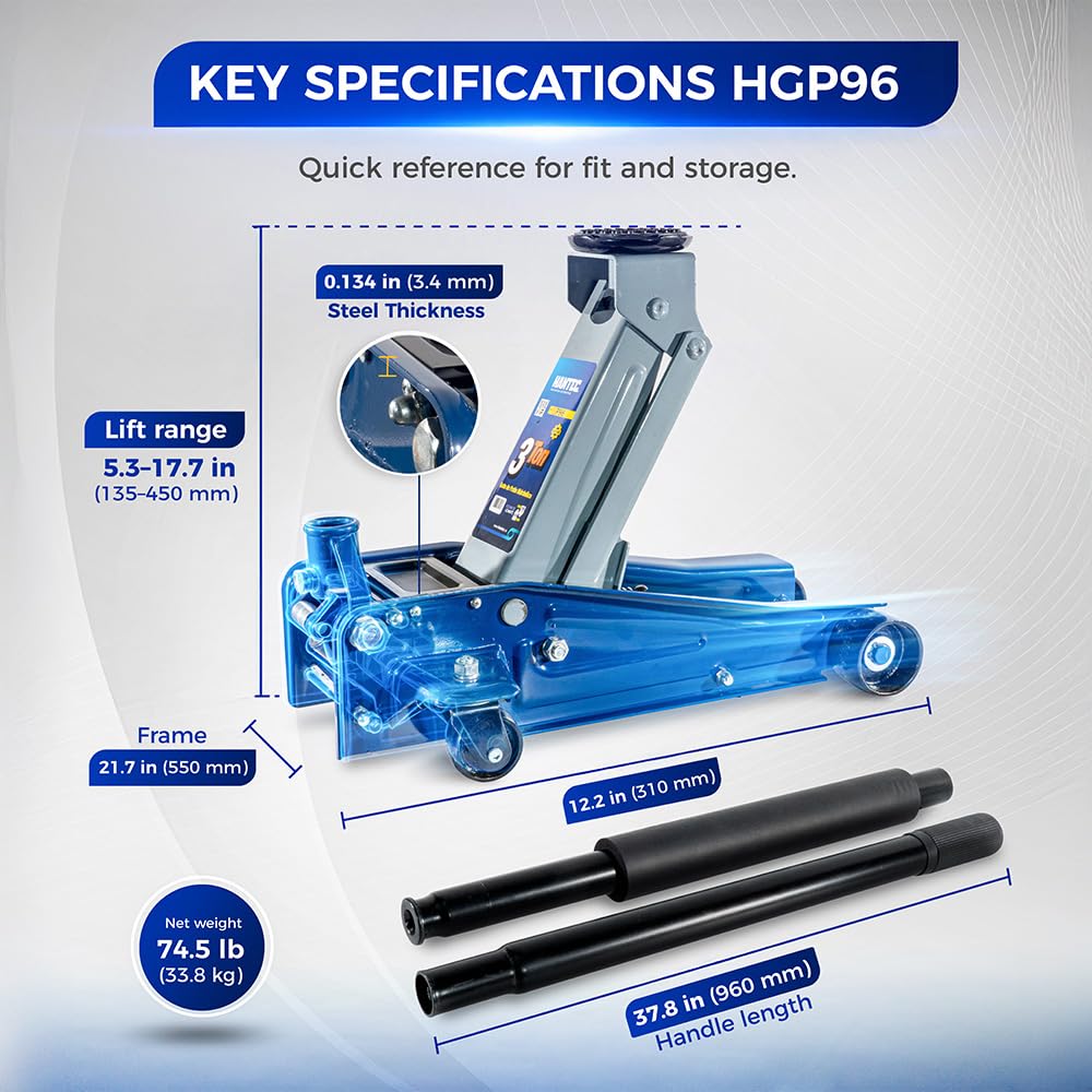 2-Ton Hydraulic Floor Jack P663