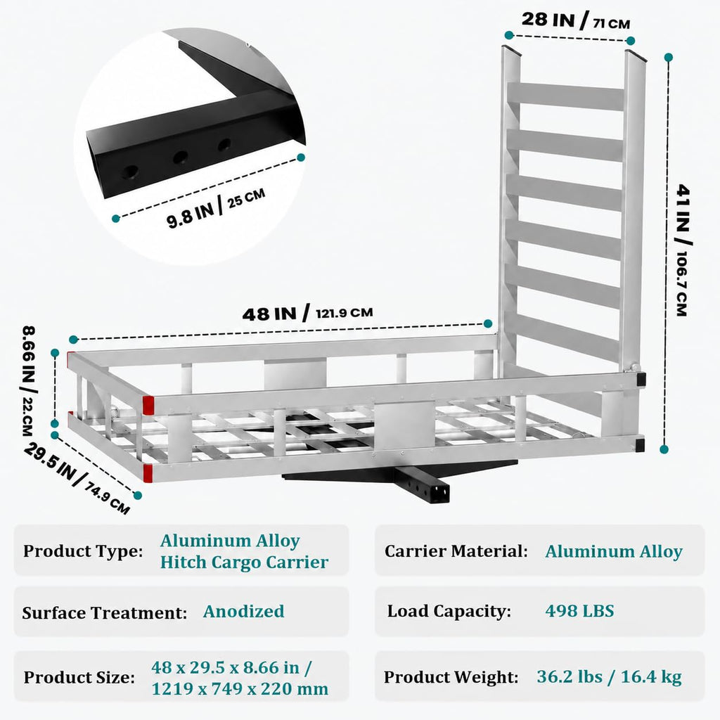 Aluminum Hitch Cargo Carrier with Ramp P71274