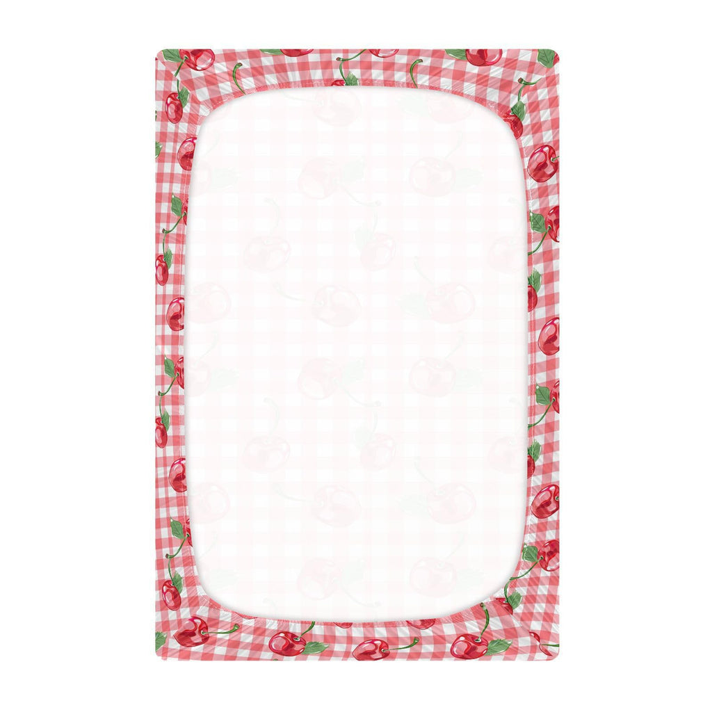 Cherry Buffalo Plaid Fitted Crib Sheet L7456