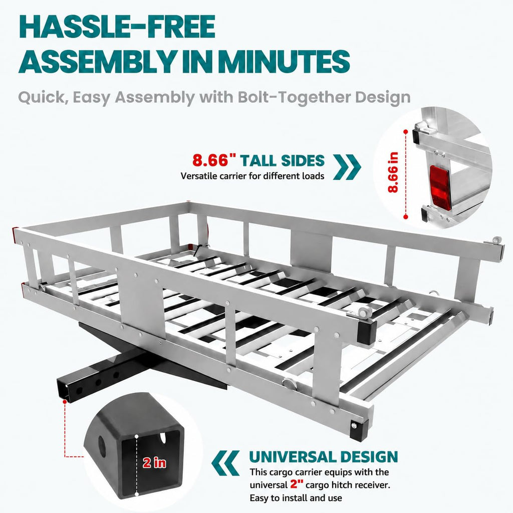 Aluminum Hitch Cargo Carrier with Ramp P71274