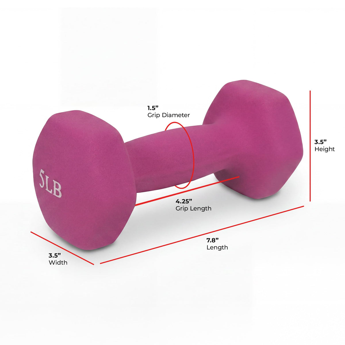Neoprene Hex Dumbbell 2-10 lb Pair K29718