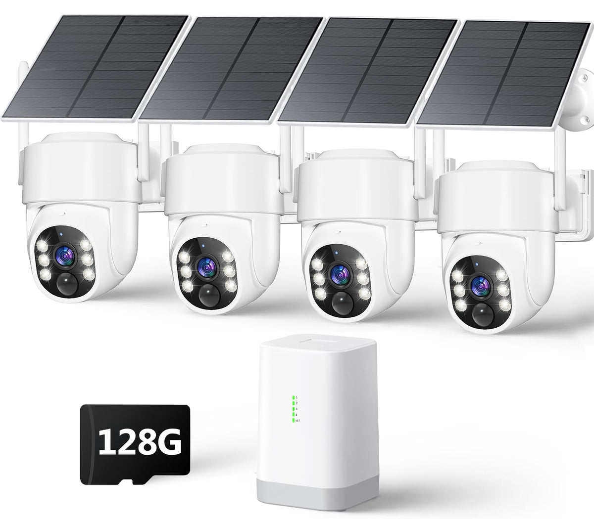 4MP Solar Powered Wireless Security Camera System with Color Night Vision L3556