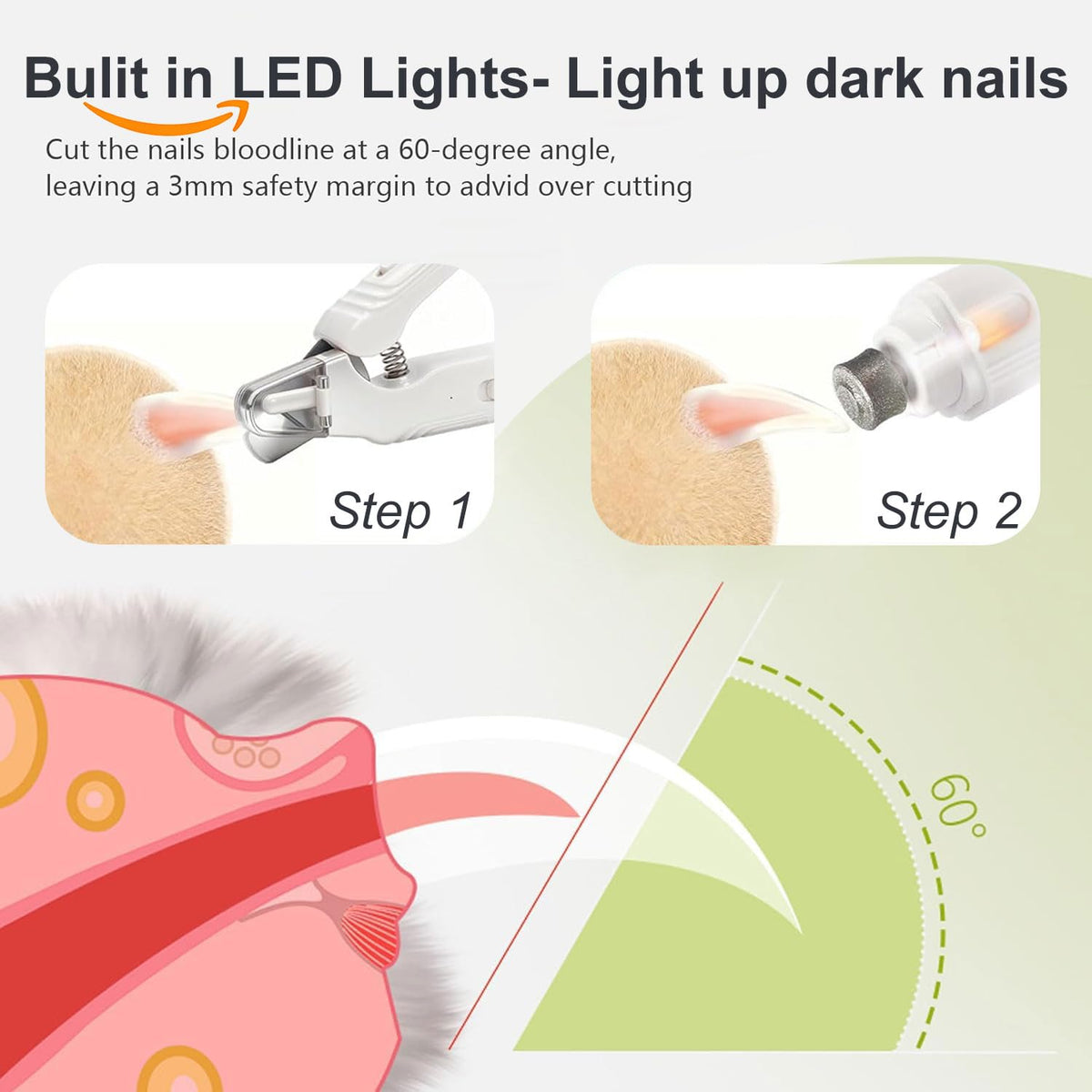 2-in-1 Dog Nail Grinder & Dog Nail Clipper B2475