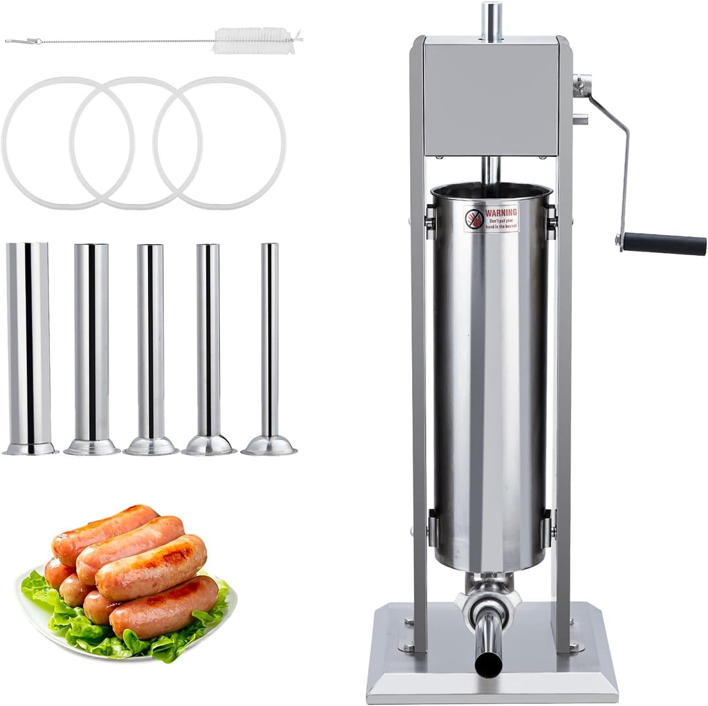 15L Sausage Stuffer with 5 Stainless Steel Tubes R842