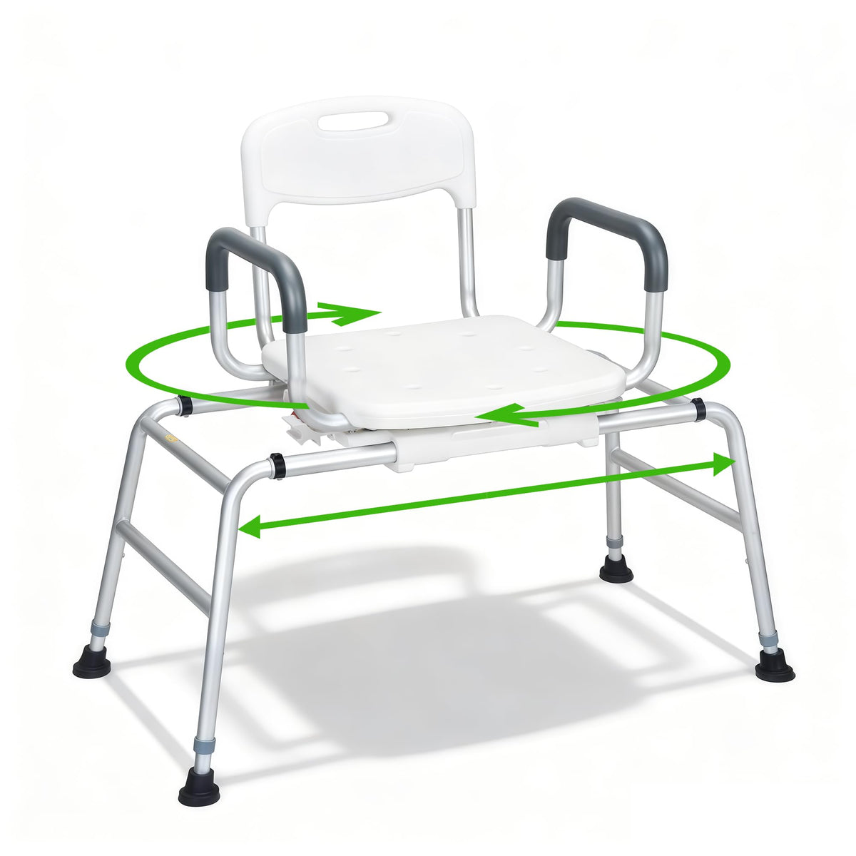 Heavy Duty Sliding Shower Chair with 360⁰ Swivel Seat O7425