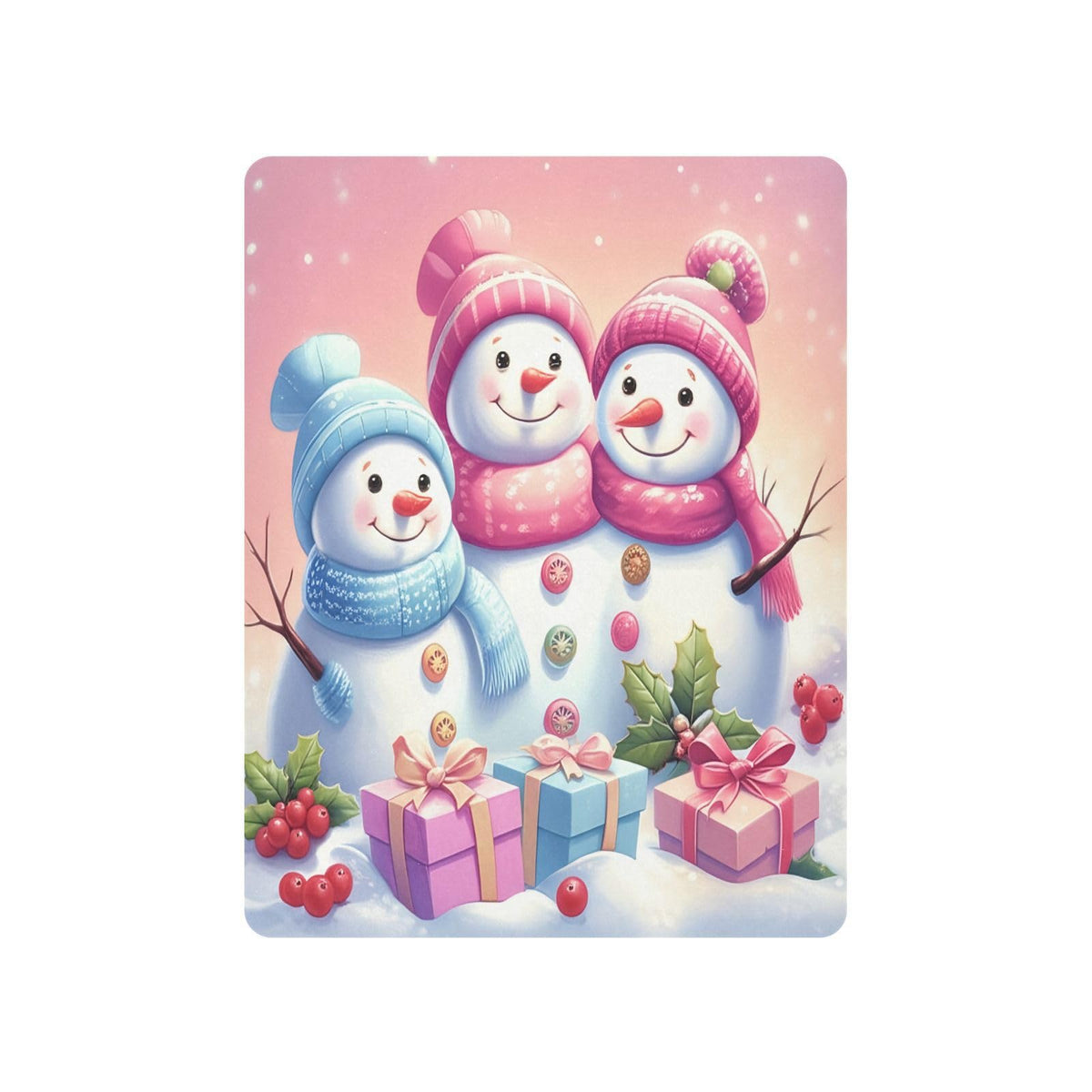 Christmas Snowmen Crib Sheet 52" x 28" O485744