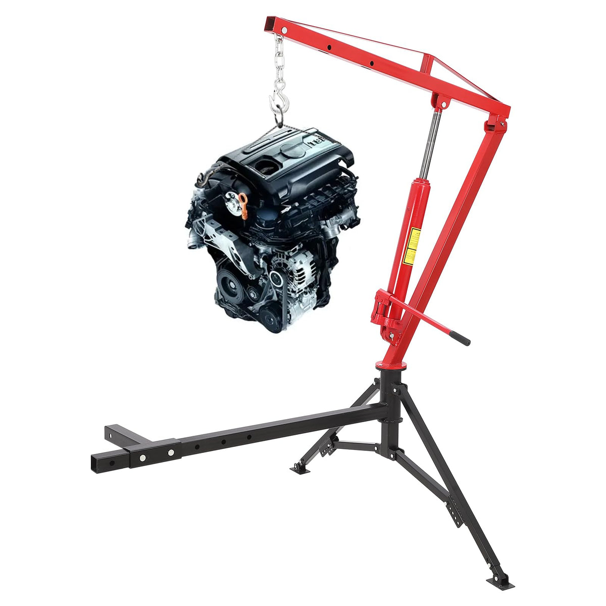 Hydraulic Pickup Truck Crane 1000 Lbs 360° Swivel Hitch Mounted L7772