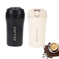 14oz 2 Pack Insulated Stainless Steel Coffee Tumbler Set with Lid and Straw X69239
