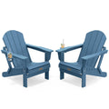 Folding Adirondack Chair Set of 2 with Cup Holder J904