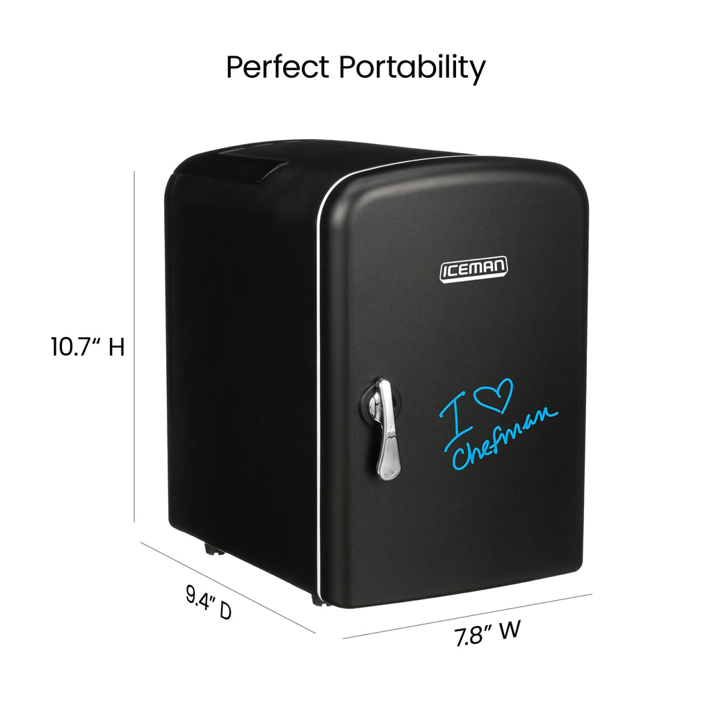 Portable 4 Liter Mini Fridge, Cools & Heats, Black A675