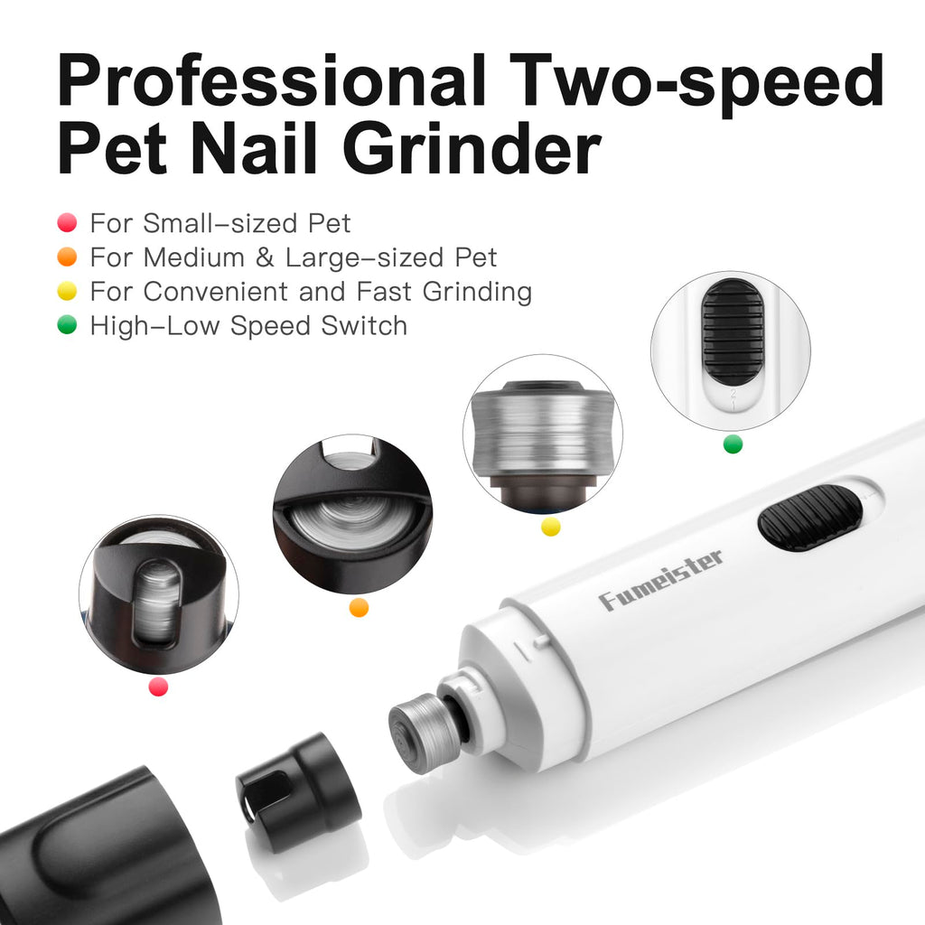 Quiet 2-Speed Type-C Rechargeable Dog Nail Grinder I987