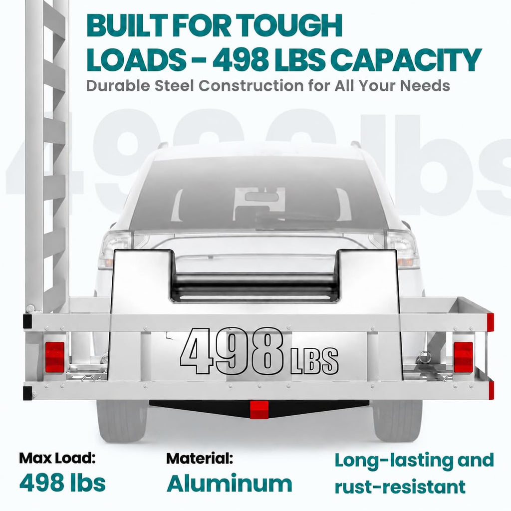 Aluminum Hitch Cargo Carrier with Ramp P71274