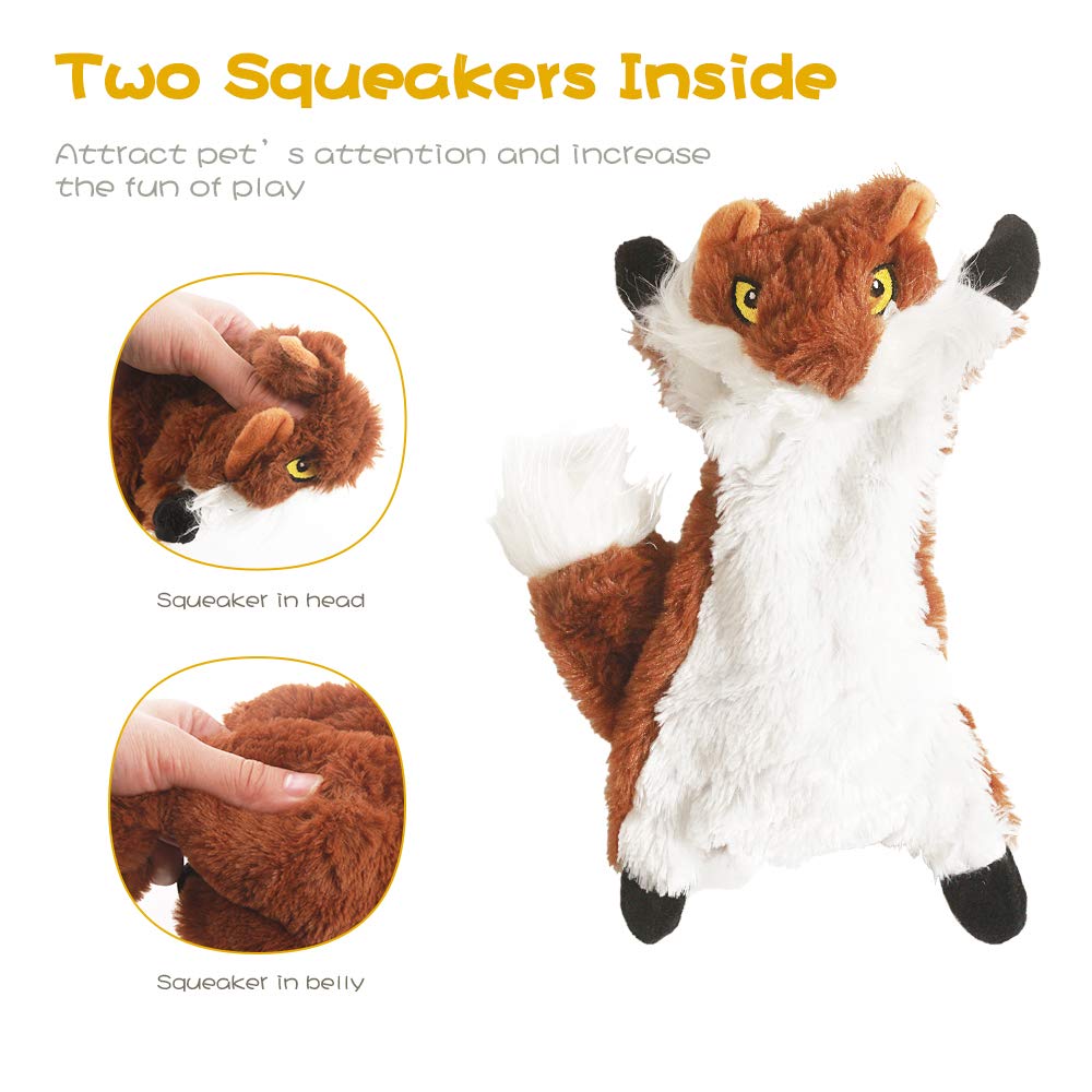 Dog Squeaky Chew Toys No Stuffing Soft Plush O6577