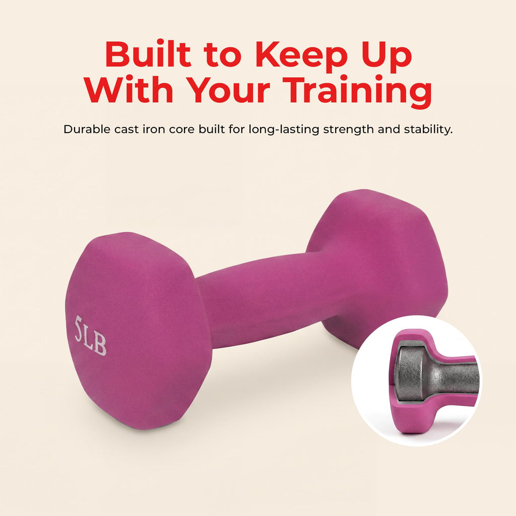 Neoprene Hex Dumbbell 2-10 lb Pair K29718