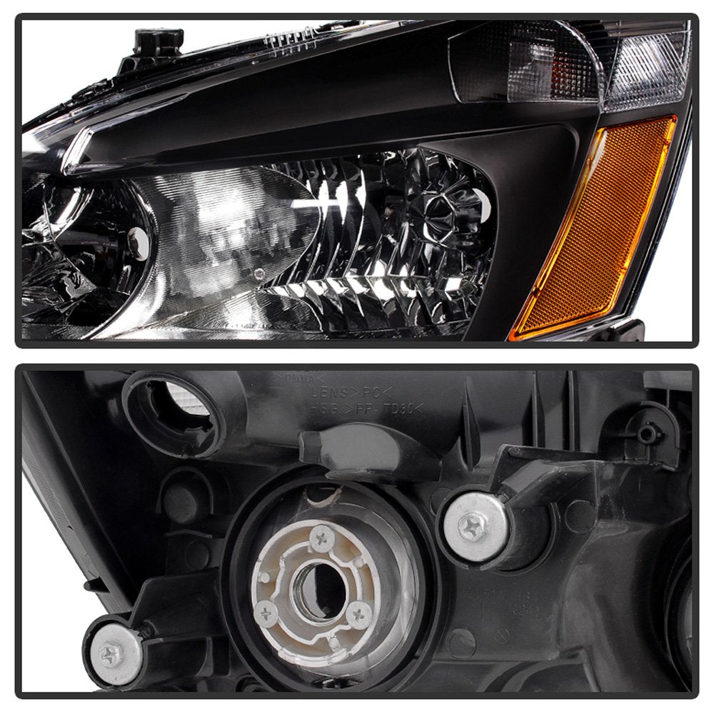 Black Crystal Headlights Driver + Passenger Side T579347