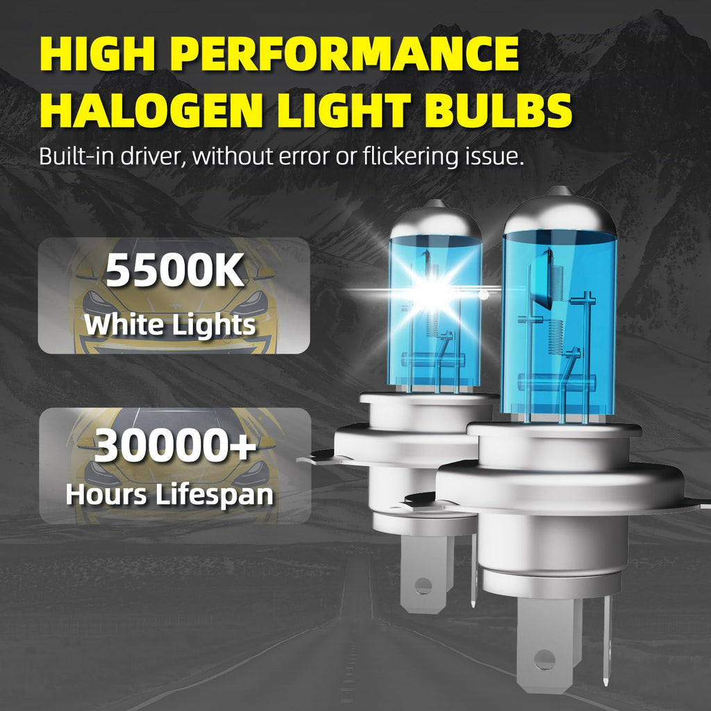9003 High Low Beam Halogen Headlight Bulbs 2PCS W299