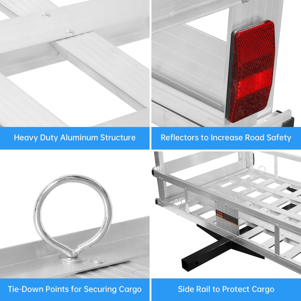 Aluminum Hitch Cargo Carrier with Ramp P71274