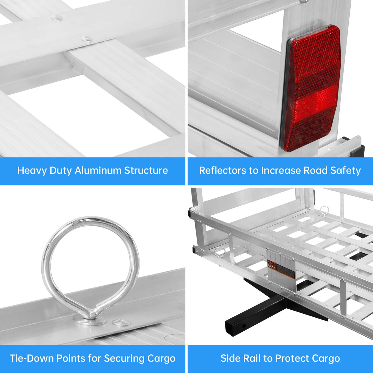 Aluminum Hitch Cargo Carrier with Ramp P71274