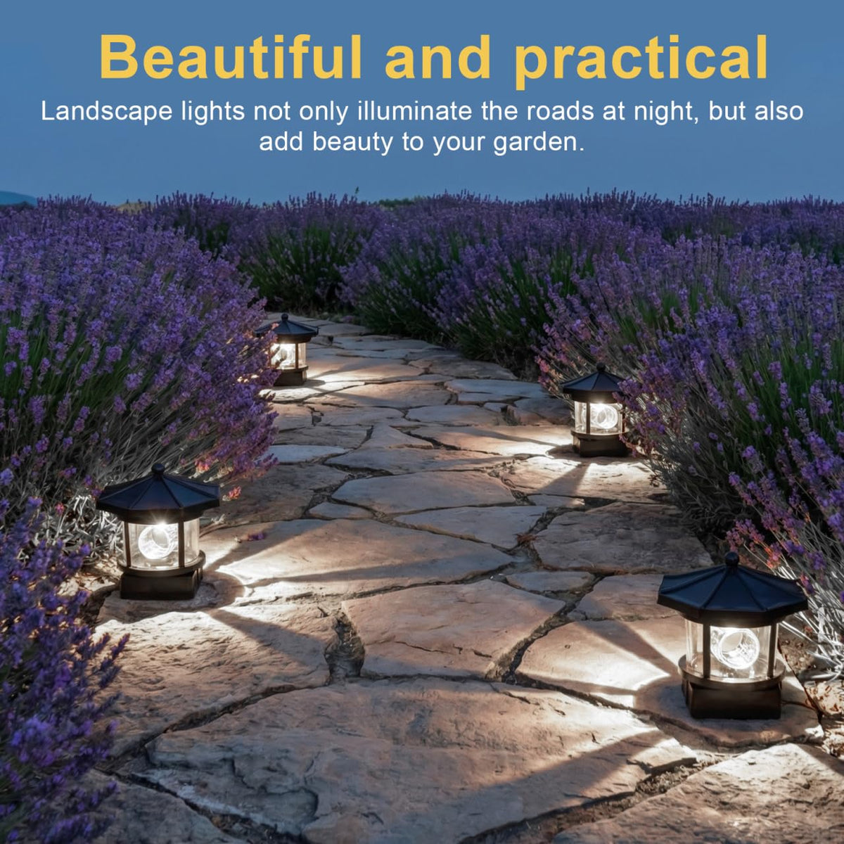 Solar LED Lighthouse Waterproof Garden Lights U25659