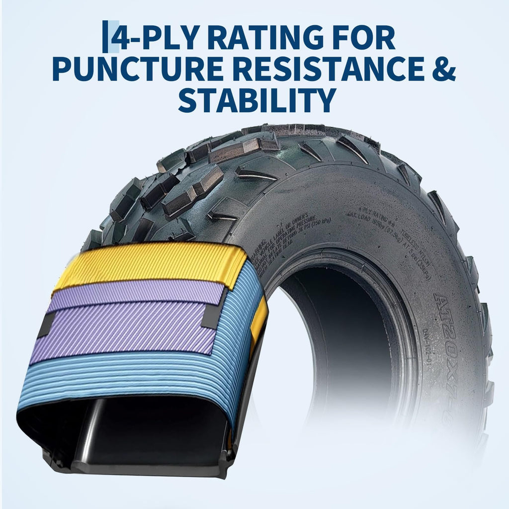 20x7-8 4 Ply Tubeless ATV UTV Tires Set of 2 G235