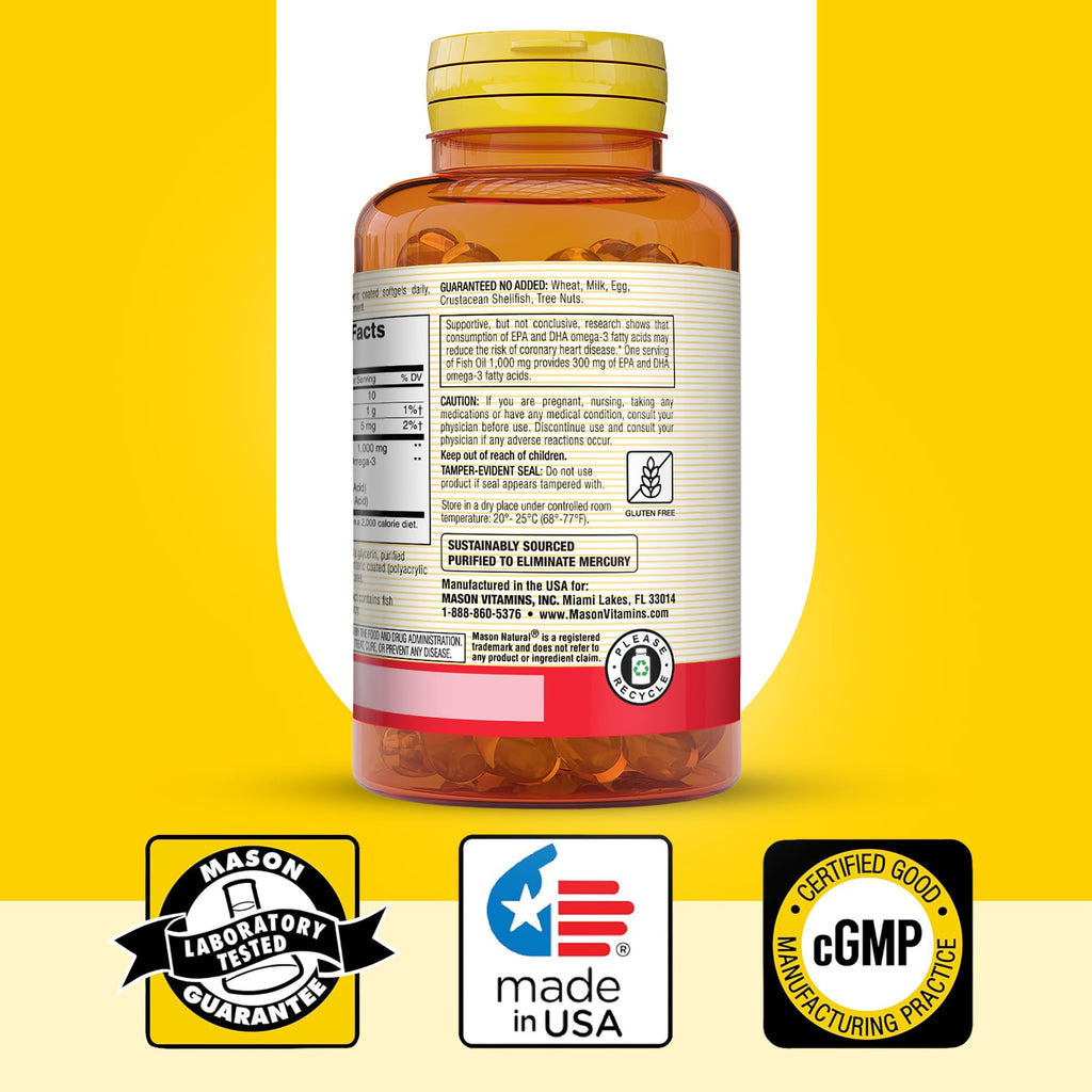 Omega 3 Fish Oil 1000mg 90 Softgels I11212