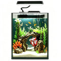 1.5 Gallon Glass Betta Aquarium Starter Kit with LED Light and Power Filter Z918