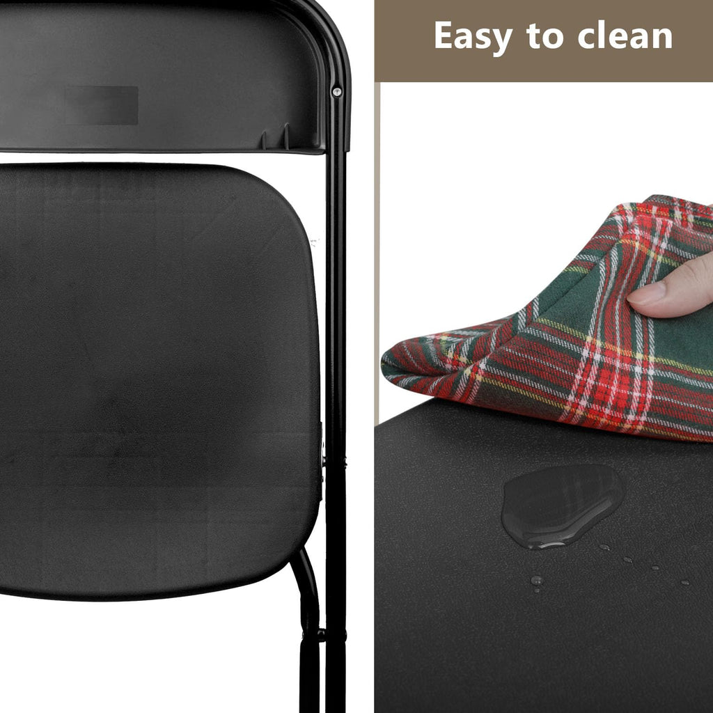 Portable Heavy Duty Folding Chairs 10 Pack Black K58553