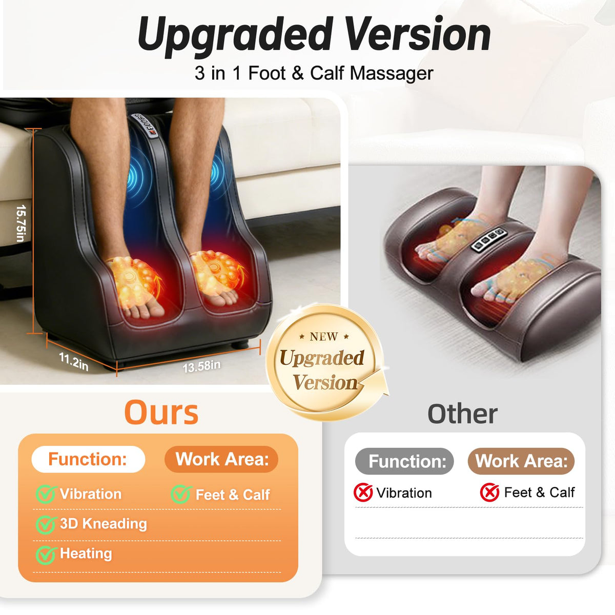 Full Body Massage Chair Pad with Neck Back Foot Shiatsu F288913