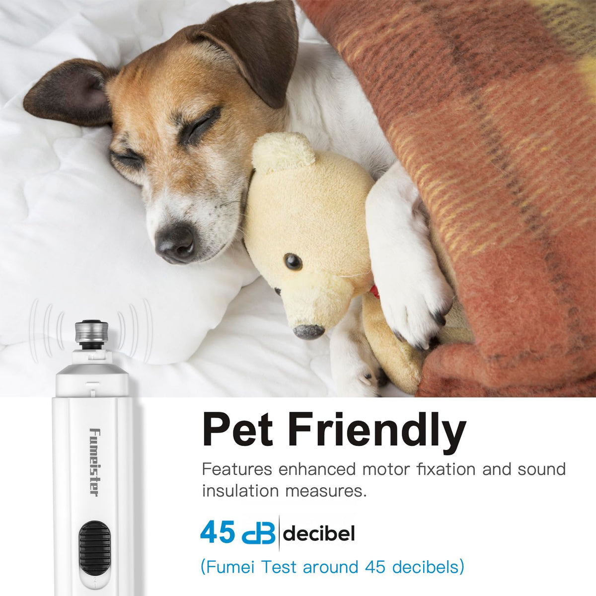 Quiet 2-Speed Type-C Rechargeable Dog Nail Grinder I987