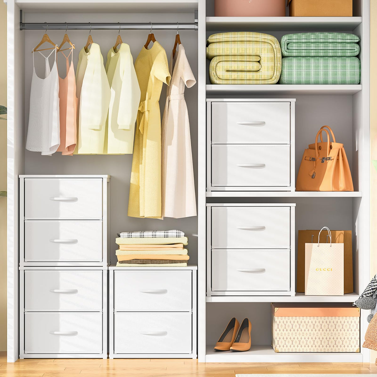White 2-Pack Stackable Storage Drawers Y797070