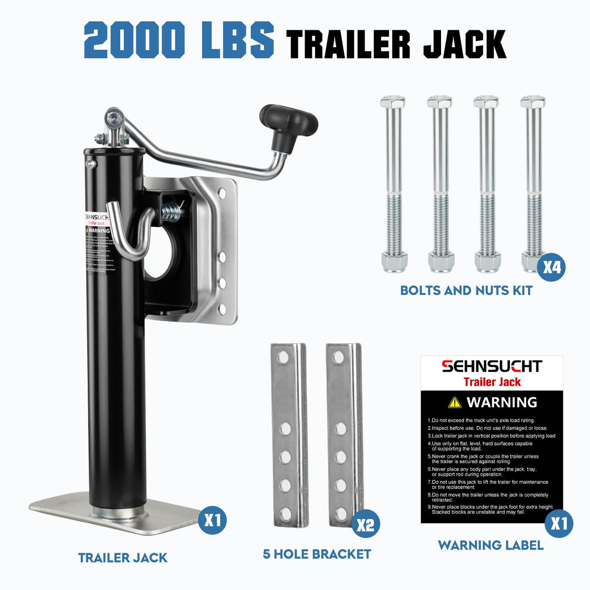 2000lb Swivel Trailer Jack with Handle A793182