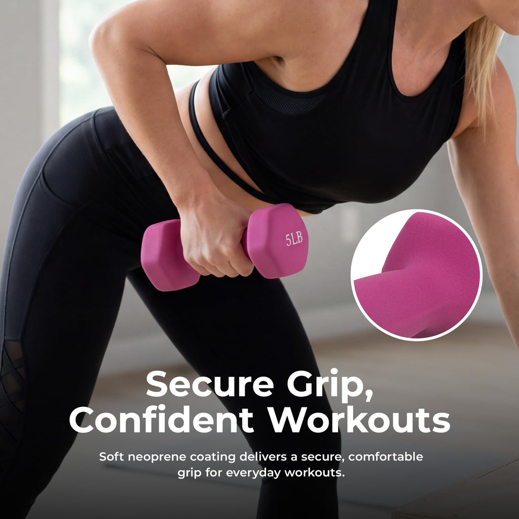 Neoprene Hex Dumbbell 2-10 lb Pair K29718